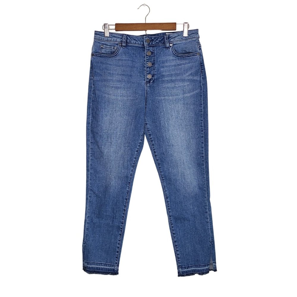 Vince Camuto Button Fly Denim High Rise Skinny Jeans